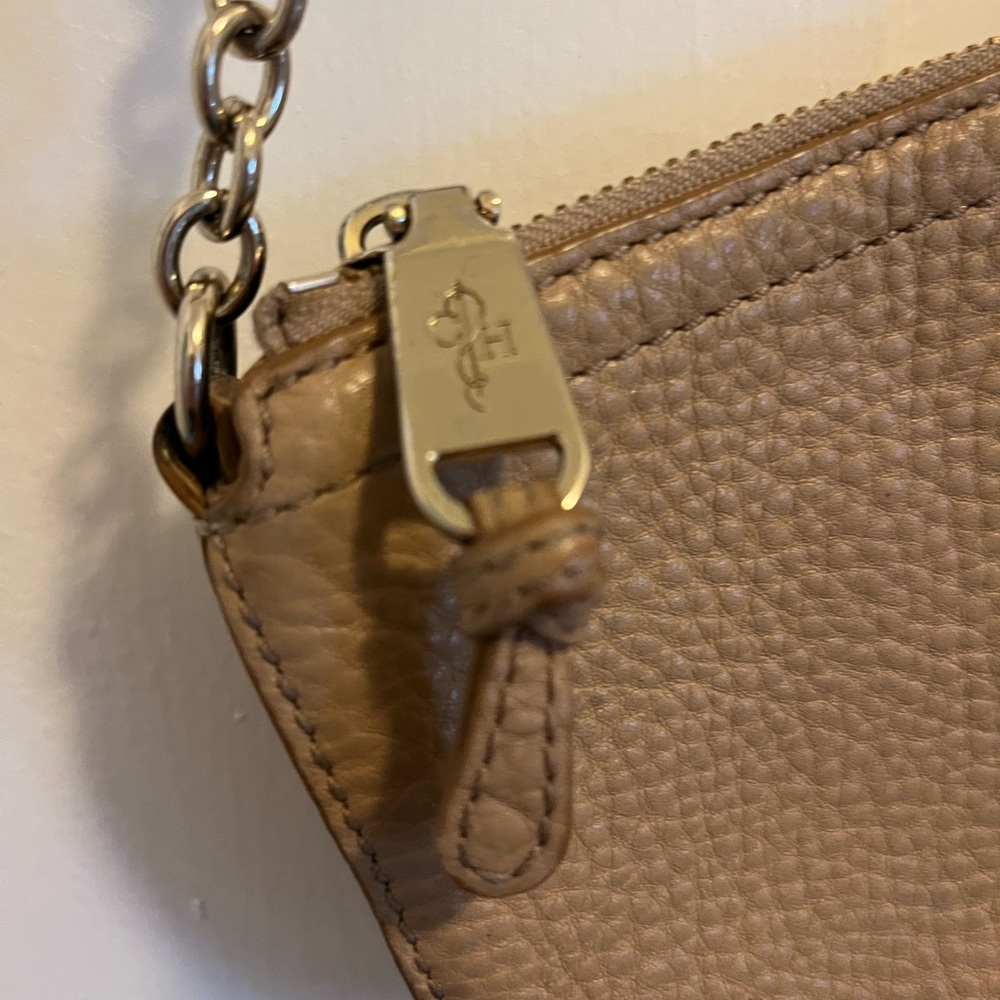 Cole Haan Women’s Crossbody Bag Beige, Small 8”w x 5”h x 1.5”d, Gold Hardware - Picture 5 of 10